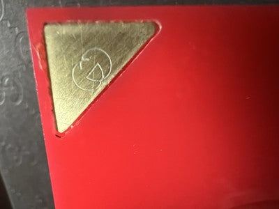 Red GUCCI Desk Watch Quartz Movement Works RARE Vintage