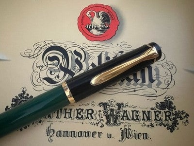 PELIKAN M151 Füllfederhalter, Gunter Wagner Kolbenfeder, F-Feder, mit Garantie 