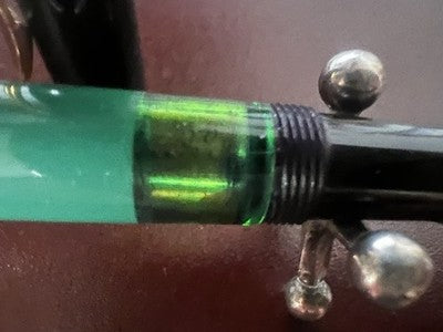 PELIKAN Stylo À Plume 120 Vert Noir Piston Ovale Nib M
