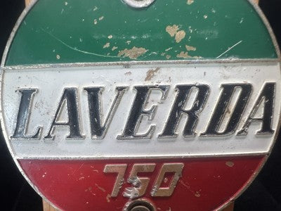 Laverda 750 Armes Moto Couverture Réservoir Métal Badge Original Vintage 1970