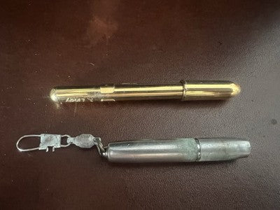 🔴 LINDY USA penna a sfera dorata + mini-penna retrattile in metallo con gancio