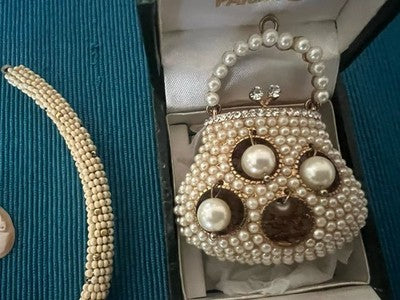 Colliers Bijoux Cameos Pendentif Chaînes Et Perles Vintage Années 70/90 N.2