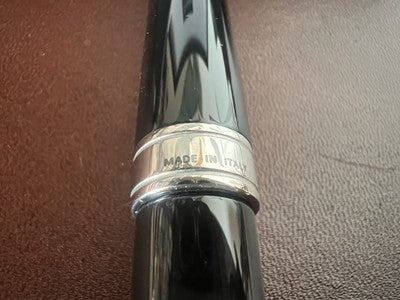 Montegrappa Stylo-Plume Sphère Fortuna Noire Avec Garantie Ed Trousse Nouvelle