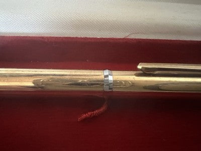 BALLOGRAF Stylo Mécanique Mechanical Pencil Signum Bouton PLAQUÉ OR Leads 0.7 