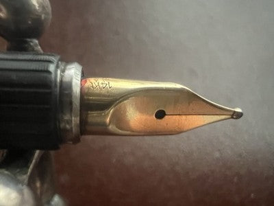 Aurora Stylo à Plume Hastil Vermeil Argent 925 Plaqué Or Écrit Vintage