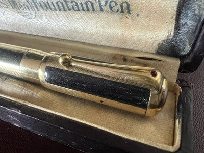 Waterman's Retractable Fountain Pen Mosaic ONYX Works Vintage A 