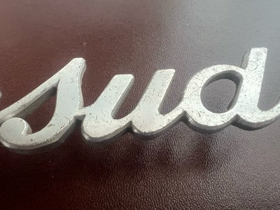 ALFASUD Écusson Auto Emblème Inscription Logo Plaque Métal ORIGINALE B