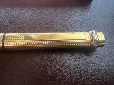 🔴 CARTIER penna stilografica Vendome Trinity placcata oro pennino F cartucce