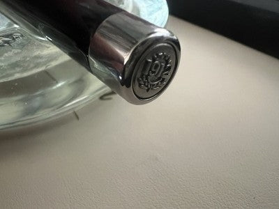 🔴 MONTEGRAPPA penna sfera Parola Slim Nera acciaio satinato resina roller NOS