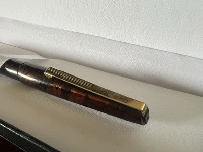 🔴 Penna stilografica marmorizzata a cartucce M pennino F scrive vintage '70