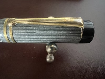 Füllfederhalter aus Zelluloid, perlmuttfarben (M), Markierung, Vintage '40 