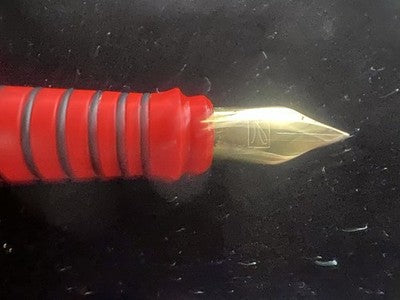 🔴 HERLITZ penna stilografica Tornado SLS rossa a cartuccia scrive vintage