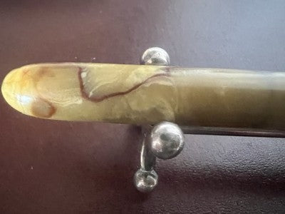 🔴 ARCADIA stilografica celluloide marmorizzata pennino oro 14k Rover vintage