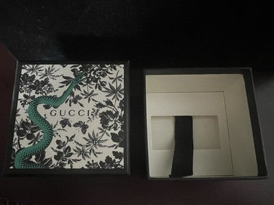 🔴 GUCCI scatola gioiello astuccio cofanetto serpente verde L 8,5 vintage