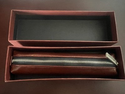 Red Jean Pierre Lepine Zig Zag Marbled Ballpoint Pen Writes Paris Vintage