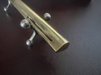 🔴 BULGARI Eccentric Twist gold-plated ballpoint pen with case, vintage writing