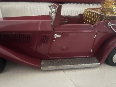 🔴 ROLLS ROYCE auto Set Bar VIP rosso decanter bicchieri cristallo vintage '60