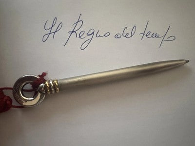 Cartier Stylo-Plume Sphère Plaqué Argent Mini Stylus Pendentif Rare Écrit