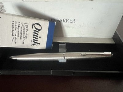 Parker 45 Stift Füllfederhalter Chrommatt Feder F Mit Im Feld Vintage