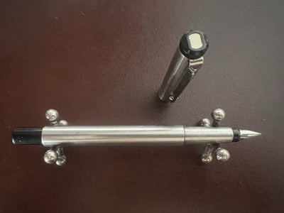 🔴 PARKER penna stilografica Vector cromata satinata pennino M cartuccia scrive