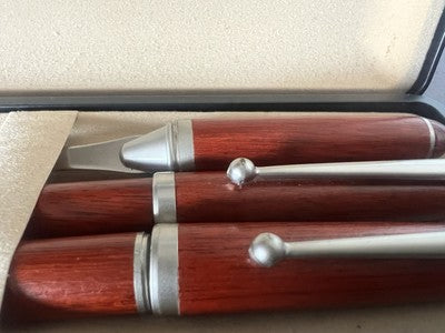 🔴 Penna sfera stilografica tagliacarte LEGNO Iridium 7 scrivono vintage