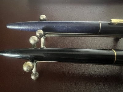 🔴 BIC penne a sfera Clic Mexico blu e nera clip dorata vintage 2 pezzi