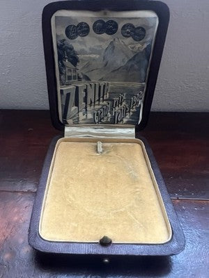 🔴 ZENITH box scatola orologio tasca astuccio Grand Prix Paris 1900 vintage