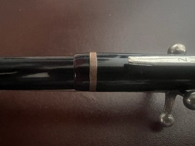 Linz Pen Fountain Pen Black Piston Pen Gold 14 KT Piston Marking Vintage