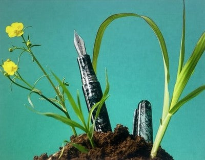 🔴 MONTEGRAPPA Elmo Ambiente Charcoal Füllfederhalter, F-Feder, neu NOS 