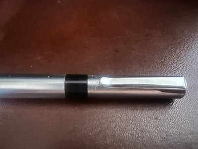 🔴 WATERMAN penne a sfera metallo satinato una con cappuccio a scatto vintag