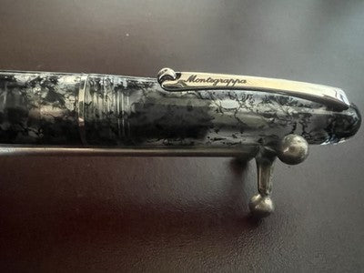 🔴 MONTEGRAPPA penna stilografica Elmo Ambiente Charcoal pennino F nuova NOS