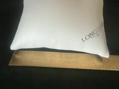 🔴 LONGINES cuscino per orologio con fermo bianco similpelle