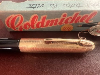 Goldmichel Stylo-Plume Stylo à Plume Celluloid Germany 810 Levier Écrit Rétro