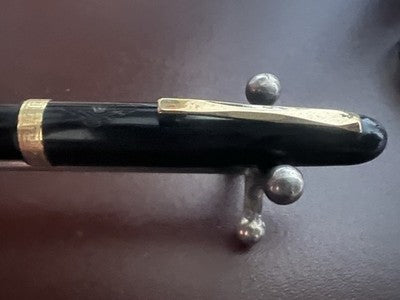 Omas Pen Ball Extra Black With Greek Emblem Eagle Marking Vintage