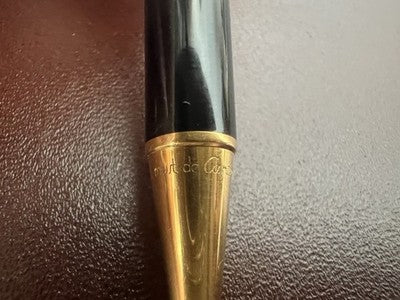 🔴 CARTIER penna sfera Must de Cartier Trinity Twist lacca nera finiture dorate