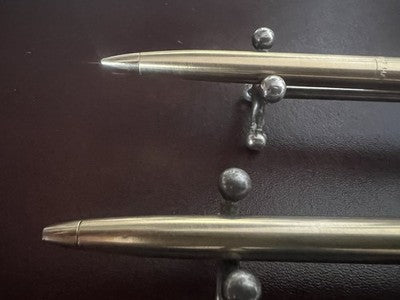 🔴 PAPERMATE penna sfera e matita dorata satinata Made in USA scrivono vintage