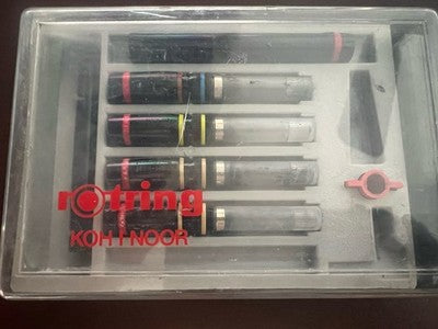 Rotring Set Pens Techniques Variant Koh-I-Noor With Ink Vintage