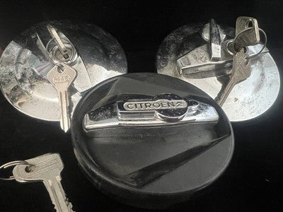 🔴 CITROEN tappi serbatoio GS DS ID chiavi originali lotto 3 pezzi vintage