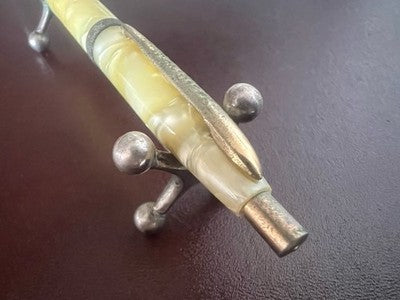 🔴 Matita meccanica celluloide marmorizzata a ragno con mine 1,4 vintage 1940