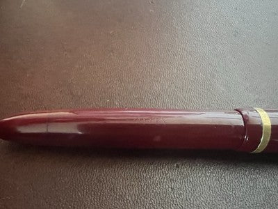 🔴 STILE penna stilografica bordeaux a pistone pennino Regent M scrive vintage