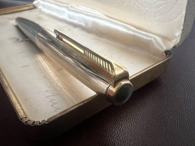 Parker Stylo-Plume Stylo à Plume 61 Gris Or Flèche Doré Gravé Vintage
