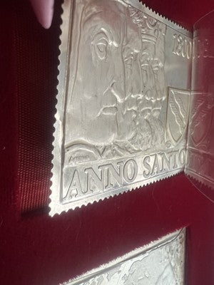 Timbres Année Santo Argent 925 Avec Original Etui 1300 1975 
