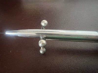 🔴 AURORA penna sfera millerighe cromata scrive 1960 vintage B