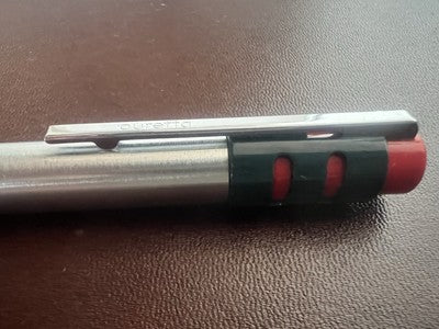 Auretta Stylo-Plume Sphère par Aurora Club Chrome Rouge Et Bleu Écrit Rétro 70