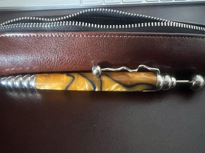 🔴 JEAN PIERRE LEPINE penna sfera ZIG ZAG marmorizzata scrive Parigi vintage