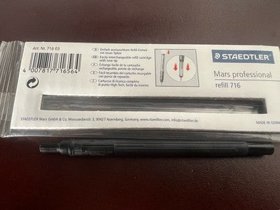 🔴 STAEDTLER Mars Professional refill 716 0,3 mm NOS Made in Germany (2 pezzi)