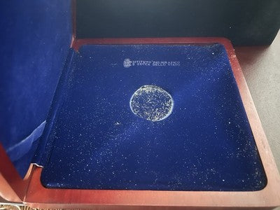 🔴 Scatola ufficiale legno emissione speciale monete/medaglie 43 mm