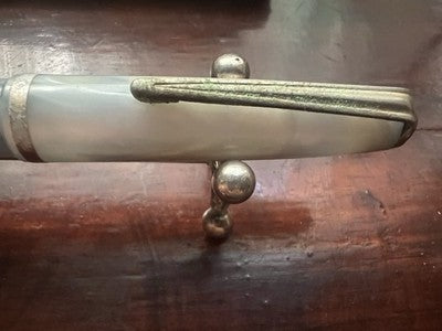 🔴 MONTEGRAPPA penna stilografica celluloide effetto madreperla garanzia vintage