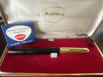 Aurora Pen Fountain Pen 88 Duo Cart Pen Gold Hooded Short Vintage AG3