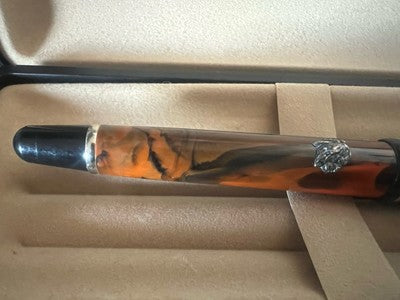 🔴 CHEVIGNON penna stilografica marmorizzata Parigi a cartuccia scrive vintage
